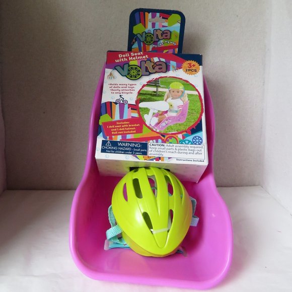 Toys Volta Doll Carrier Bike Seat Attachment With Helmet Pink Poshmark